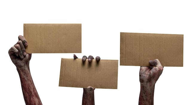 A collage showing diverse hands placing ballots into a ballot box, representing different communities and backgrounds exercising their right to vote.