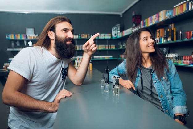 An interior shot of a modern, well-lit cannabis dispensary. Customers are browsing products displayed in glass cases, and employees are assisting them. The atmosphere is professional and inviting, akin to a high-end retail store.