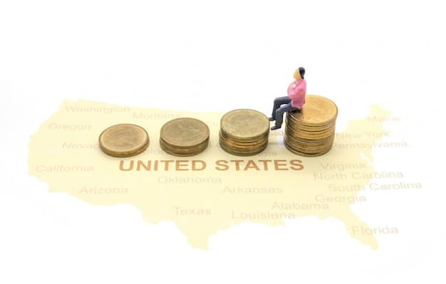 A graph plotting the minimum wage against the cost of living in various US states, visually illustrating the disparity and need for potential increases. The graph uses bright, contrasting colors for easy readability and impact.