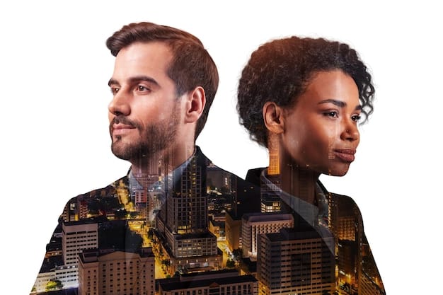A split image showing two contrasting campaign headquarters: one bustling with activity and overflowing with resources, the other sparsely staffed and resource-constrained. The image highlights the disparity in financial resources between different campaigns.