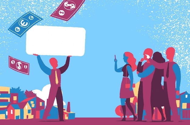 A split image: One side depicts overflowing cash around politicians suggesting corruption, and the other shows a diverse group of everyday citizens casting votes, symbolizing a fair election system.