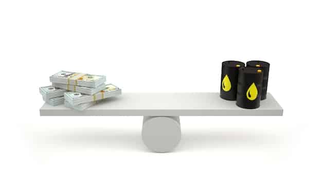 A digital rendering of a scale, with one side weighed down by stacks of money representing special interest influence, and the other side showing a feather representing the voice of individual citizens, symbolizing the imbalance in political power.