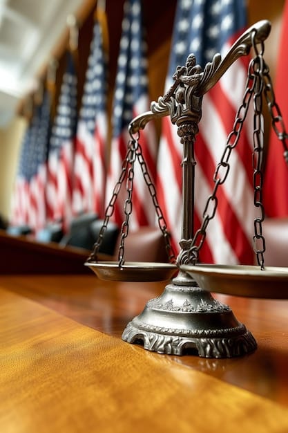 A gavel striking down on a document labeled 