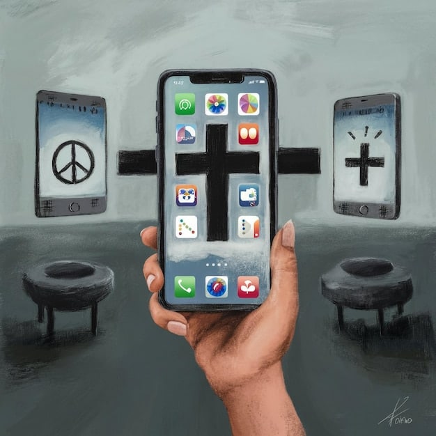 A person holding a smartphone displaying various social media apps with overlayed voting icons.