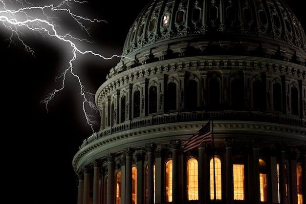 A split image showing Republican and Democratic party symbols, with the Supreme Court building faintly visible in the background, symbolizing the partisan forces influencing the court.