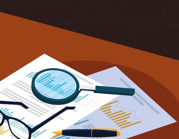 A stylized image of a magnifying glass over a financial document, representing the increased scrutiny and auditing of political figures' financial disclosures.
