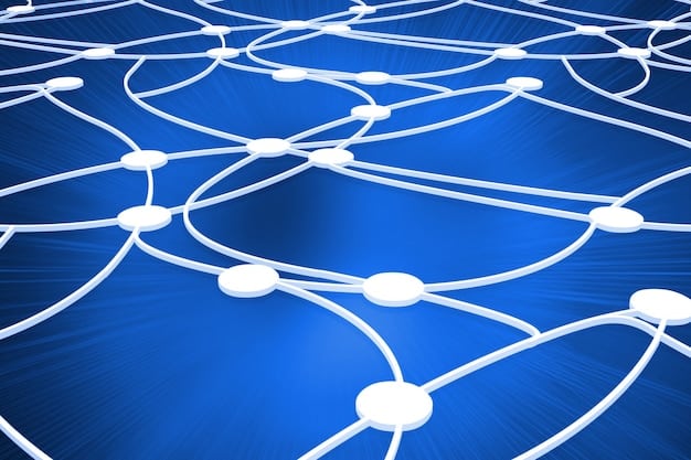 A digital representation of a complex network with lines connecting nodes, symbolizing cybersecurity threats and the need for digital security measures for political figures.